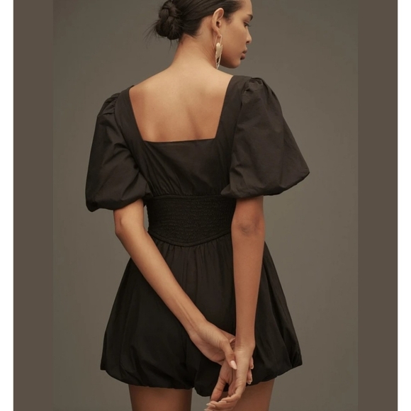 maeve puff sleeve smocked romper - Picture 2 of 7